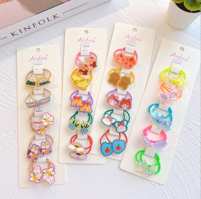 子供用★キッズ★髪飾り★まとめ髪用★ヘアアクセサリー★ヘアゴム★10枚入り★可愛い★多色