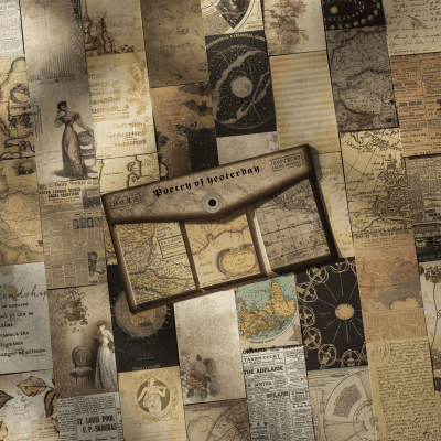 メモ紙 アンティーク ヴィンテージ フラワー イラスト ハングタグ 植物 ムーンフェイズ 魔法 人物 60枚入