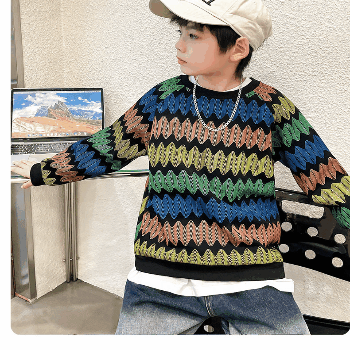 お勧め 春夏新作 男の子 Tシャツ上着 ストライプ柄 フーディ スウェット 2色 韓国風子供服 120-170