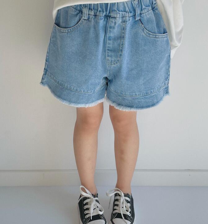 2023新品★子供服　デニムショートズボン★90-150cm/ML★