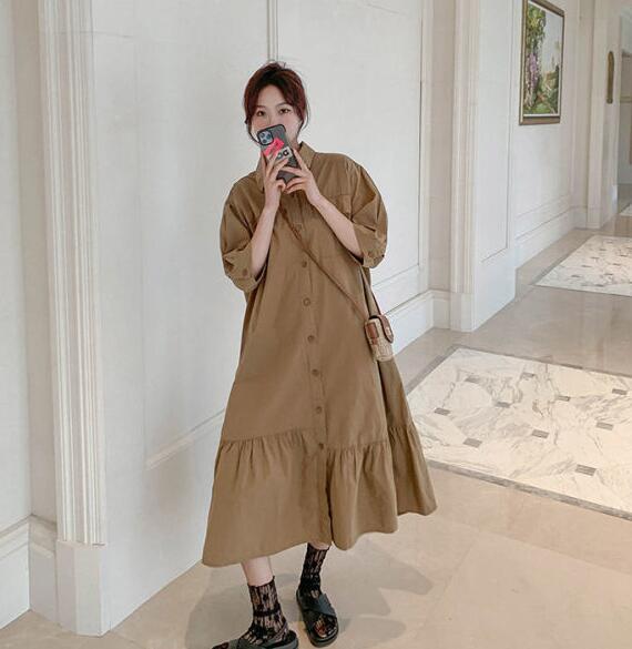 2023新型★レディース服　ワンピース★2色　M〜4XL