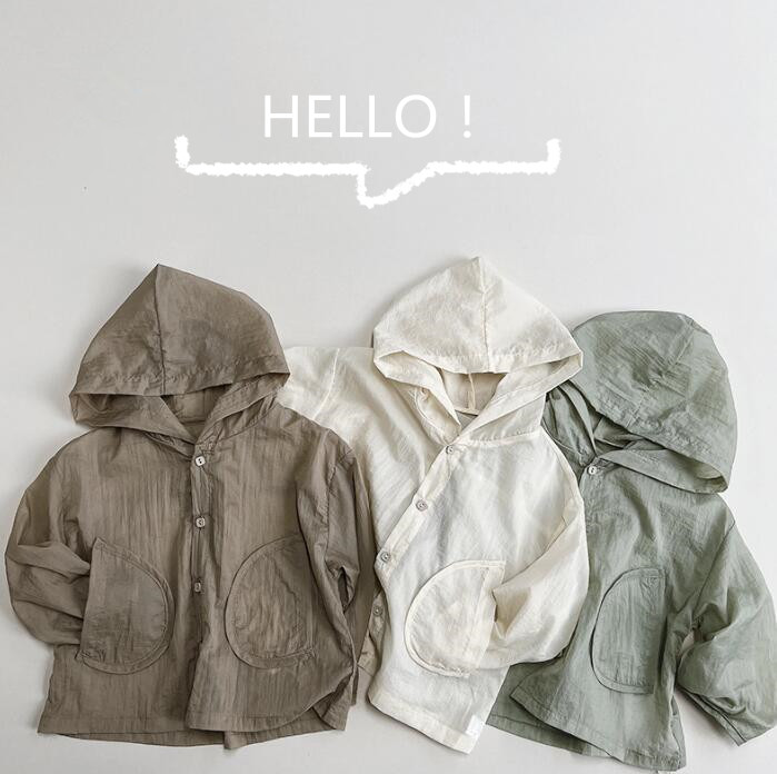 子供服★トップス★日焼け防止ん服★韓国風子供服★キッズ★男女兼用★3色★80-130CM