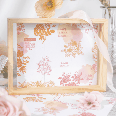 インテリア メモペーパー カード ブックマーク アンティーク しおり 花フラワー イラスト 20枚入