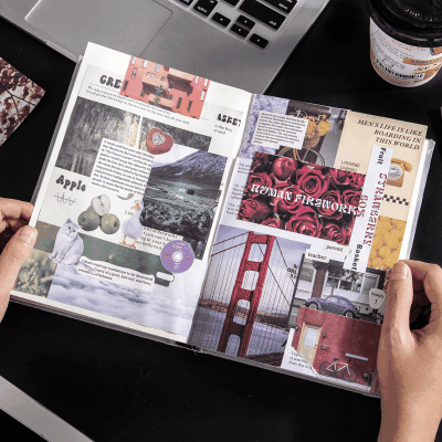 インテリア ペーパー 素材紙メモ紙 アンティーク ラベル 植物花葉 写真撮影風景 猫 イラスト 50枚入