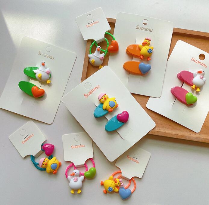 子供用★キッズ★髪飾り★まとめ髪用★ヘアアクセサリー★ヘアピン/ヘアゴム★2枚入り★多色