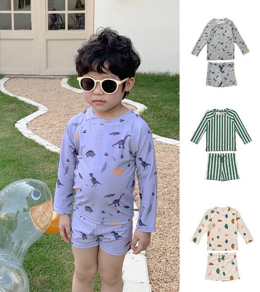 子供服★トップス+パンツ+帽子★水着★韓国風子供服★キッズ男の子★速乾★3色★80-130CM