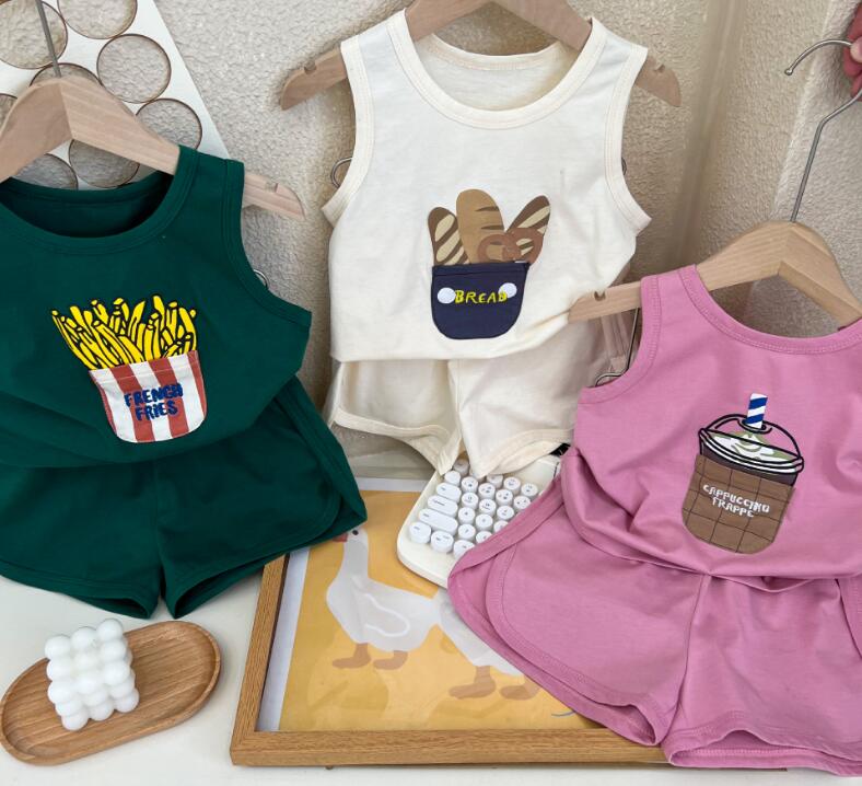 2023★春夏新作★韓国風子供服★トップス+ズボン2セット★3色80-130CM