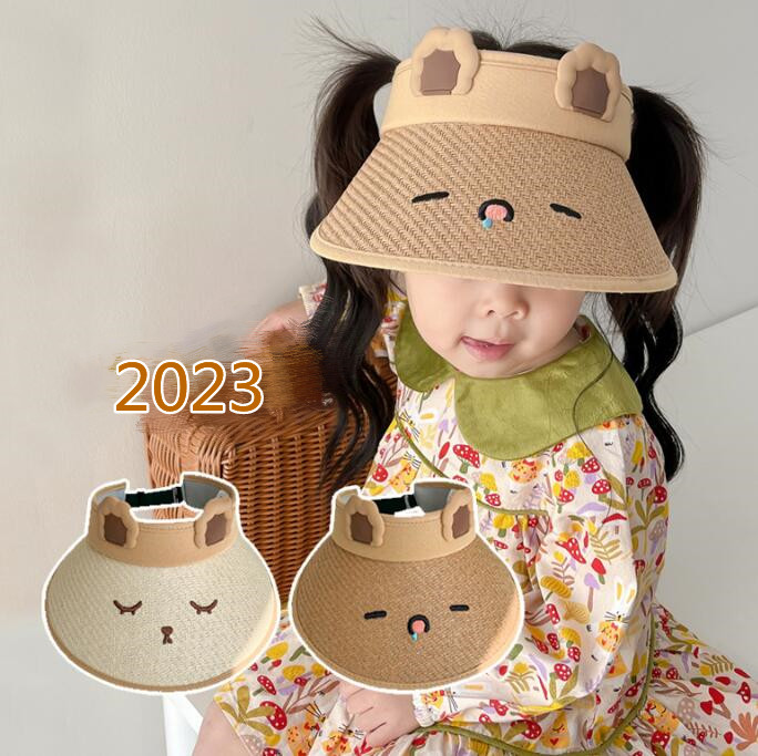 子供用★帽子★キャップ★麦わら帽子★キッズ★男女兼用★日焼け防止★4色