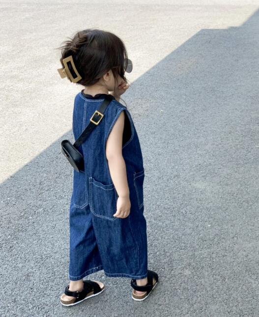 子供服★連体服★韓国風子供服★キッズ女の子★デニム★カジュアル★80-130CM