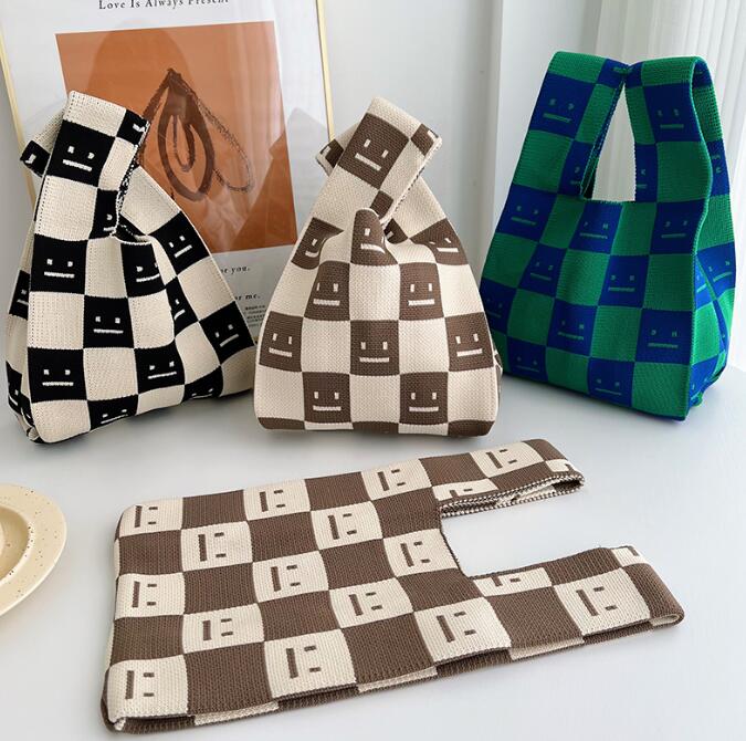 バッグ★レディース★トートバッグ★ハンドバッグ★ニットバッグ★大容量★3色