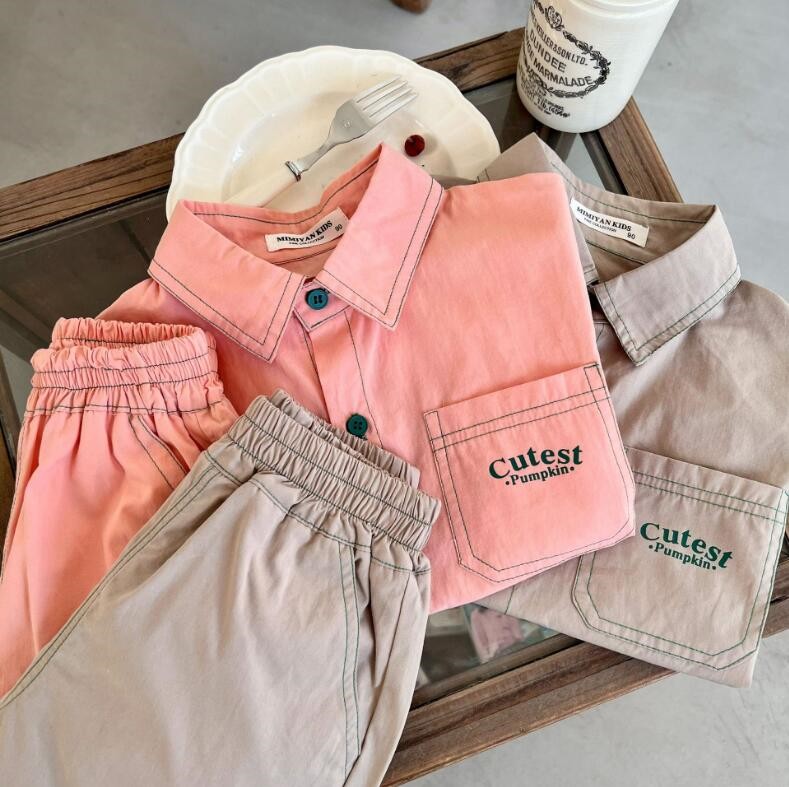 2023★春夏新作★韓国風子供服★トップス+ズボン2セット★2色90-140CM