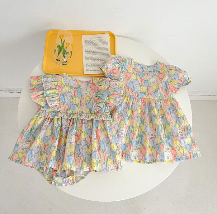 子供服★ロンパース★ワンピース★韓国風子供服★キッズ★可愛い★2色★73-110CM