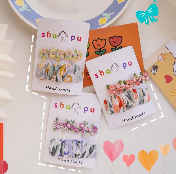 子供用★ヘアピン★髪飾り★まとめ髪用★ヘアアクセサリー★韓国風★2枚入り★多色