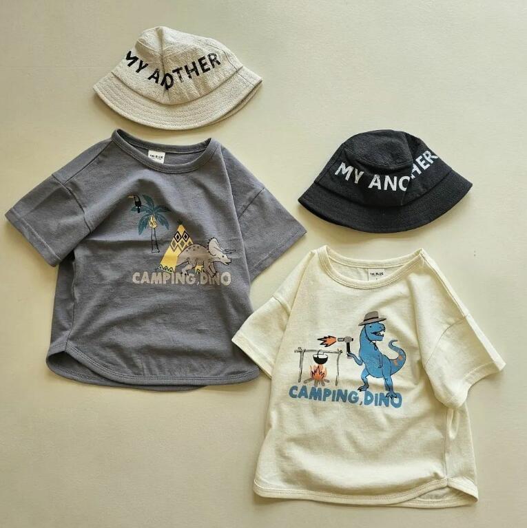 子供服★トップス★Tシャツ★韓国風子供服★キッズ★ダイナソー★2色★80-130CM