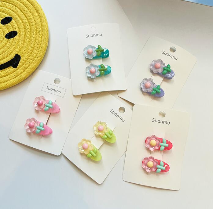 子供用★ヘアピン★髪飾り★まとめ髪用★ヘアアクセサリー★韓国風★2枚入り★多色