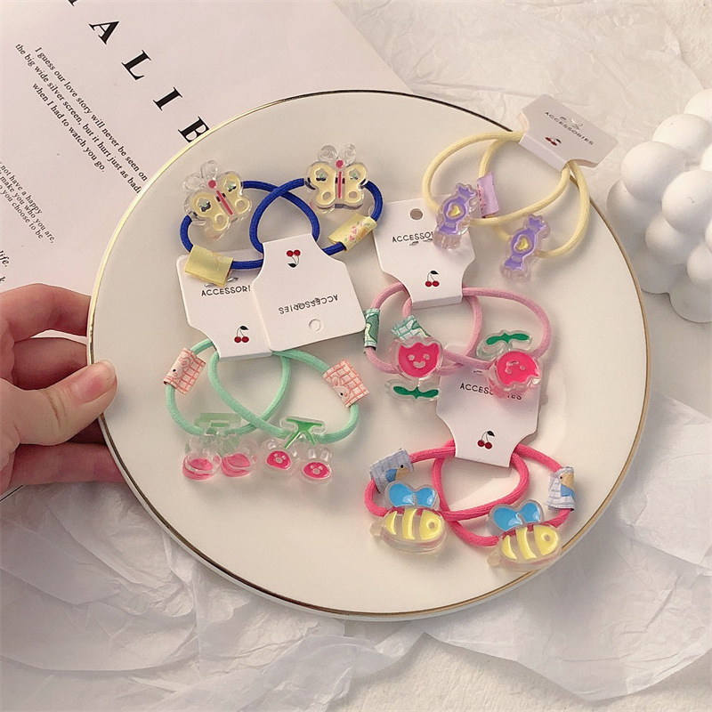 子供用★ヘアゴム★髪飾り★まとめ髪用★ヘアアクセサリー★2枚入り★可愛い★多色