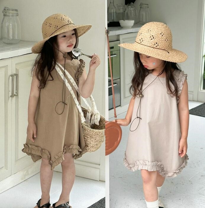 2023★春夏新作★韓国風子供服★ワンピース★2色5-13