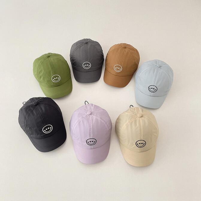 子供用★帽子★キャップ★キッズ★日焼け防止★野球帽★笑顔★速乾★カジュアル★7色