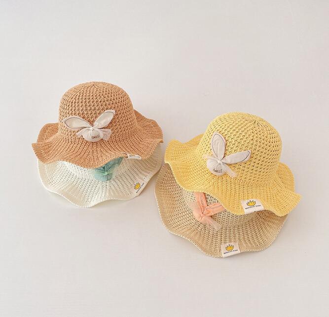 子供用★帽子★麦わら帽子★キッズ女の子★日焼け防止★可愛い★7色