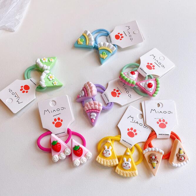 髪飾り★まとめ髪用★ヘアアクセサリー★子供用★キッズ女の子★ヘアゴム★2枚入り★多色