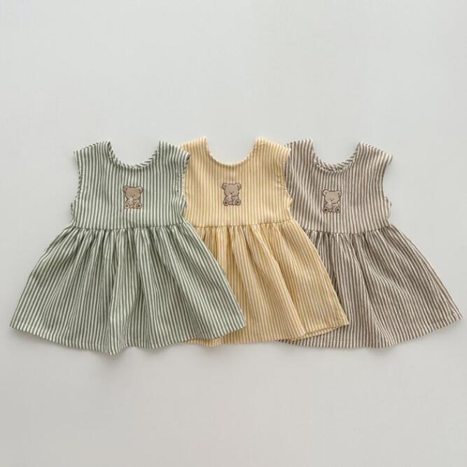 子供服★ワンピース★袖なし★韓国風子供服★キッズ女の子★3色★80-130CM