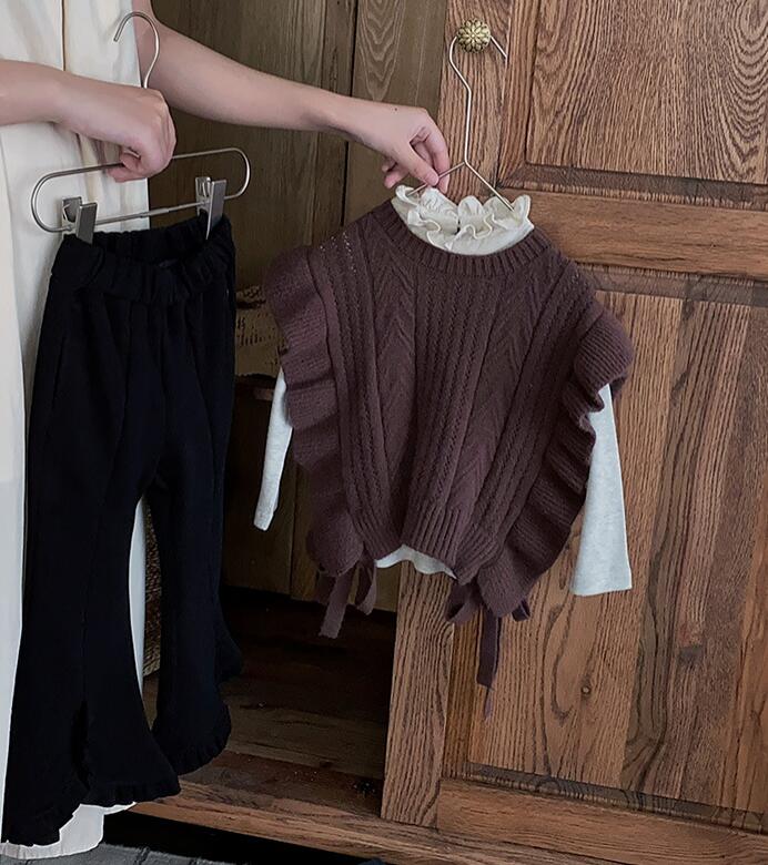 2023秋新品★子供服　ベスト&トップス&ズボン分けて販売★90-140cm★