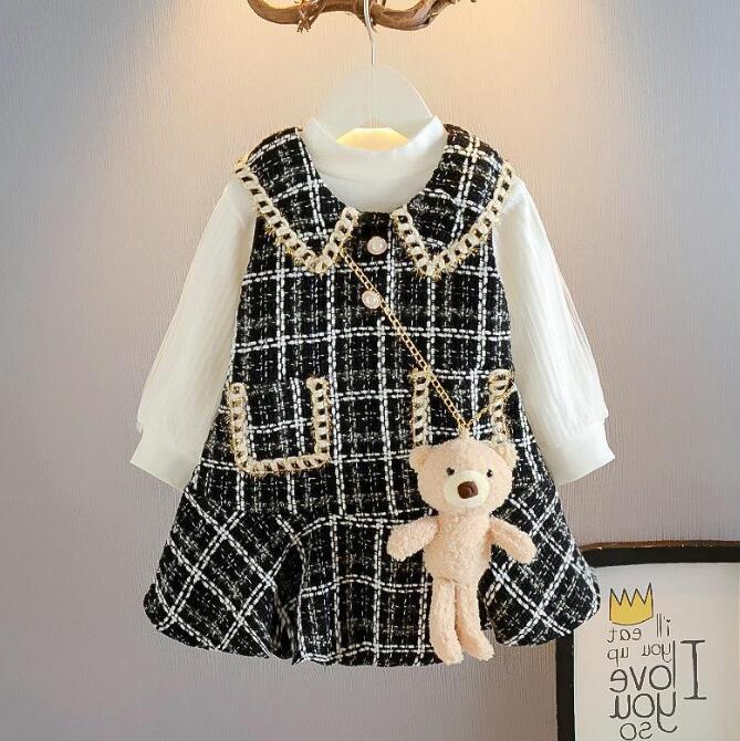 子供服★トップス+サロペットスカート★セットアップ★韓国風子供服★キッズ女の子★90-130CM