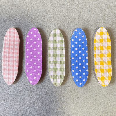 秋冬新作 キッズ ガールズ 簡単にヘアアクセ 前髪アレンジ 花柄 ドット柄チェック柄 面ファスナー