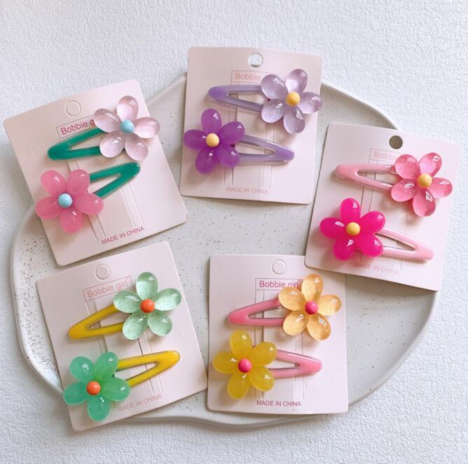 髪飾り★まとめ髪用★ヘアアクセサリー★子供用★キッズ★ヘアピン★2枚入り★多色