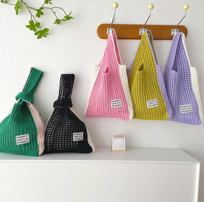 バッグ★レディース★トートバッグ★ハンドバッグ★ニット★大容量★6色