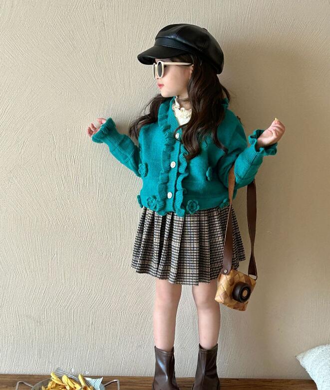 2023秋新品★子供服　カーディガン&スカート分けて販売★90-140cm★