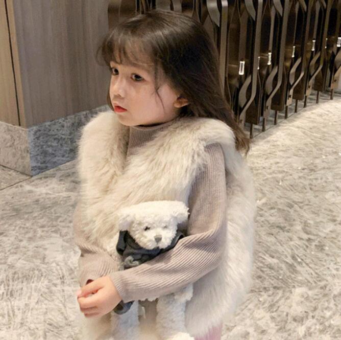 「2023秋冬」子供服★トップス★チョッキ★韓国風子供服★キッズ女の子★ふわふわ★80-150CM