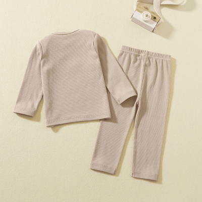 ベビー服 ユニセックス 秋冬新作 プルオーバー Tシャツ ロングパンツ 上着+ズボン 80-130 9色