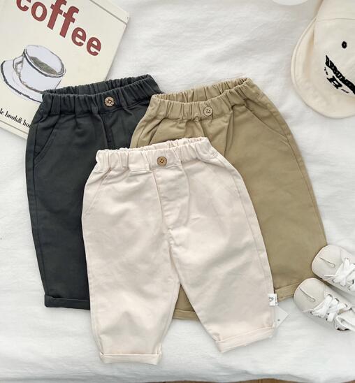 「2023秋」子供服★ボトムス★ズボン★韓国風子供服★ベビー★男女兼用★3色★66-100CM