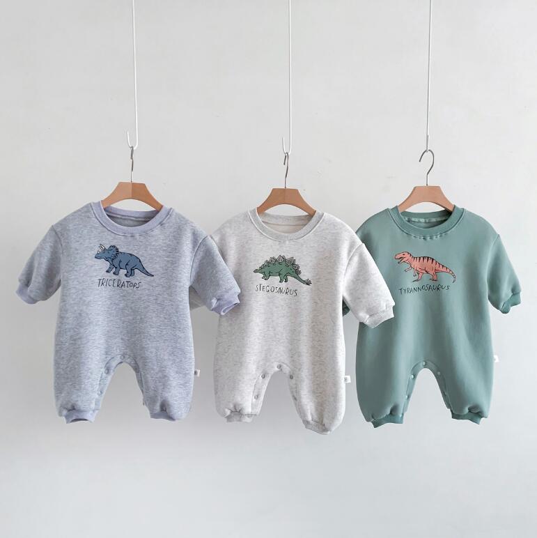 2023★秋冬新作★韓国風ベビー服★ロンパース★裏起毛★3色66-90CM