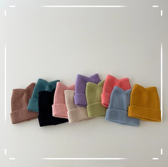 「2023秋冬」子供用★帽子★キッズ★ベビー★ニット帽子★男女兼用★暖かい★防寒★10色