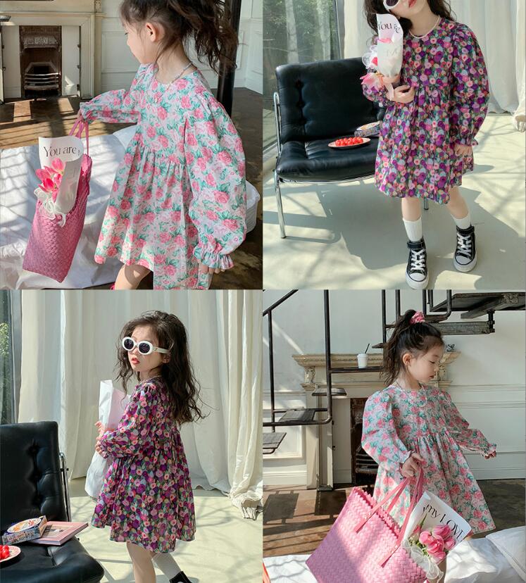 2023★春秋新作★韓国風子供服★ワンピース★2色90-140CM