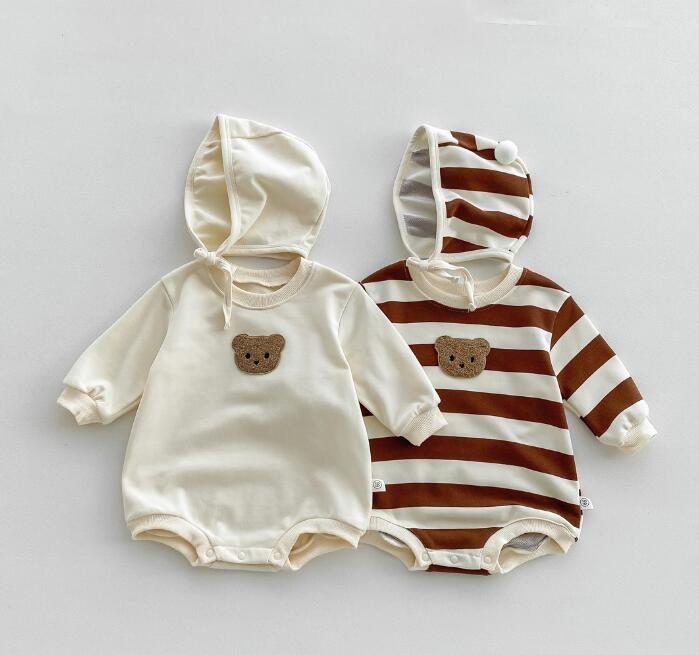 2023秋新品★ベビー服★ロンパース+帽子★66-90cm★2色