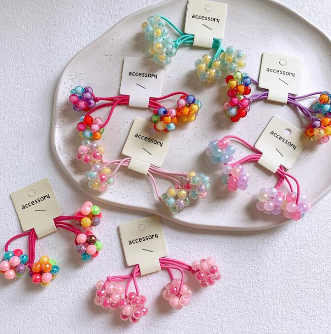 髪飾り★まとめ髪用★ヘアアクセサリー★子供用★キッズ★ヘアゴム★2枚入り★多色