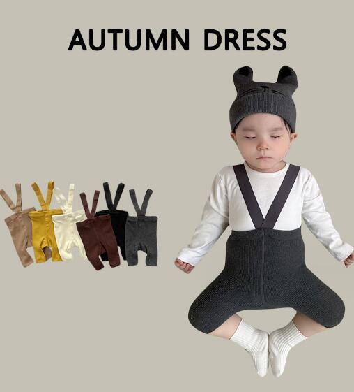 「2023秋」★子供服★吊りズボン★サロペット★男の子★女の子★ハイウエスト★無地★6色★S-M