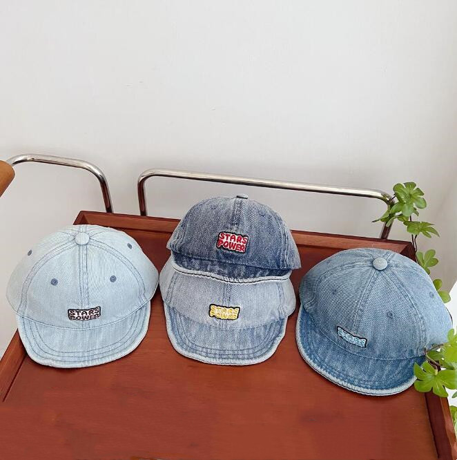 「2023秋」子供用★帽子★キャップ★キッズ★野球帽★韓国風★男女兼用★デニム★4色