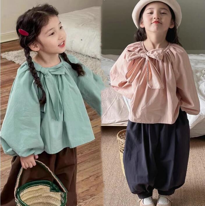 2023★春秋新作★韓国風子供服★トップス+ズボン2セット★2色7-15