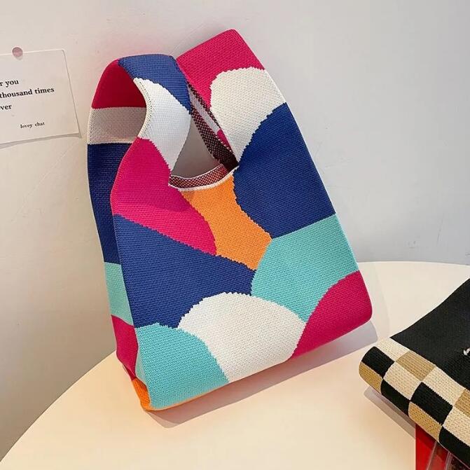 バッグ★レディース★トートバッグ★ハンドバッグ★ニットバッグ★大容量