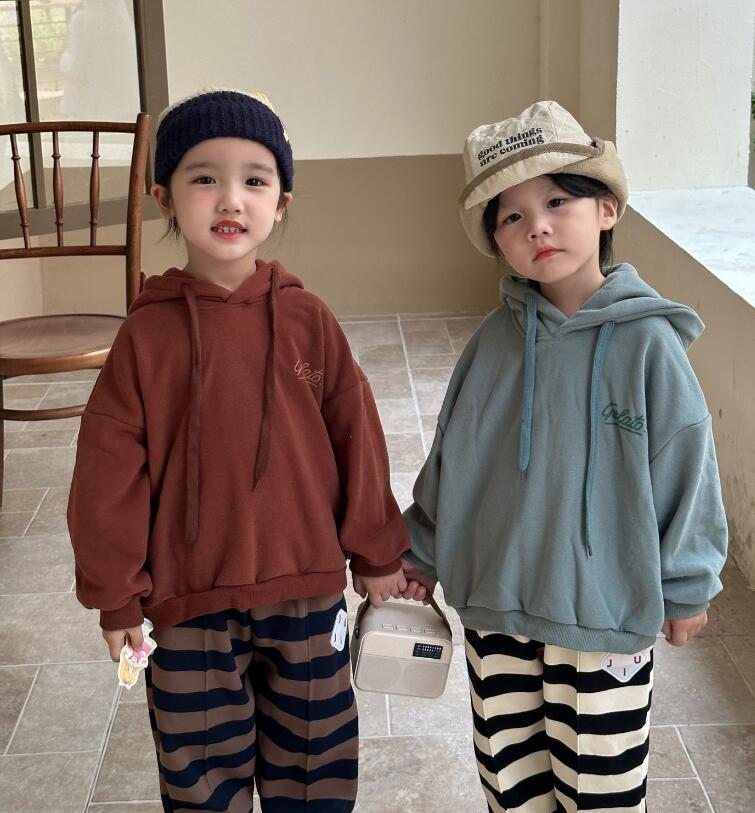 2023★秋冬新作★韓国風子供服★パーカー★裏起毛★2色80-150CM