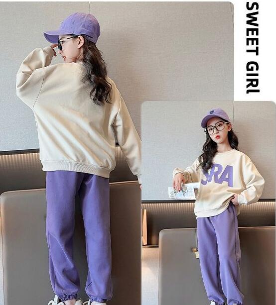 子供服★トップス+ズボン★セットアップ★カジュアル★キッズ女の子★2色★120-170CM