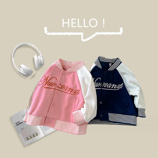 子供服★トップス★スタジャン★韓国風子供服★キッズ★男女兼用★2色★90-140CM