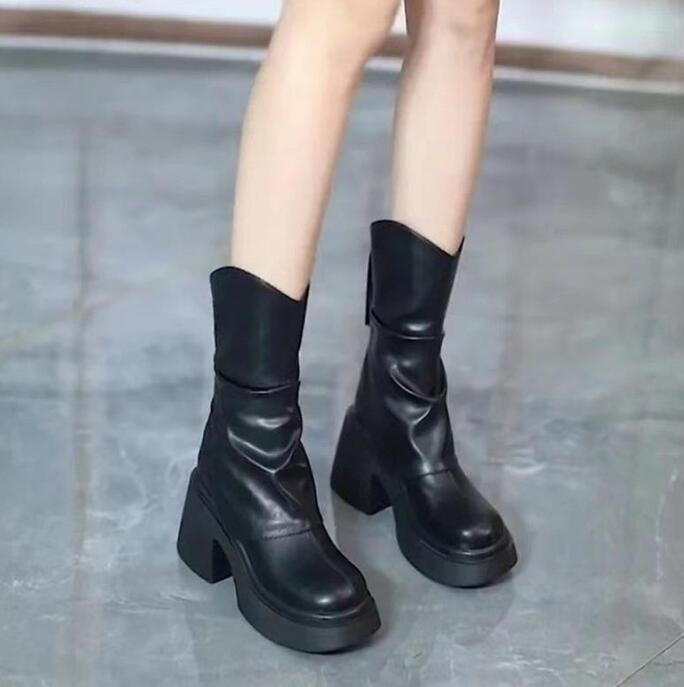 2023★ブーツ★レディース靴★シューズ★厚底★2色35-40