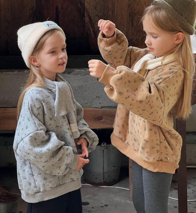 2023★秋冬新作★韓国風子供服★トレーナー★裏起毛★2色90-150CM