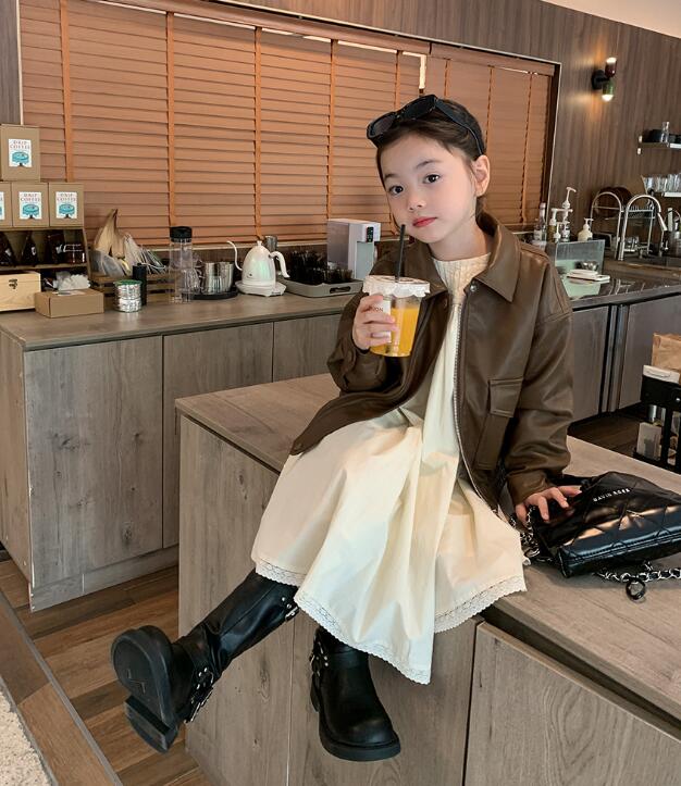 2023★春秋新作★韓国風子供服★コート★ワンピース★分けて販売★2色90-150CM