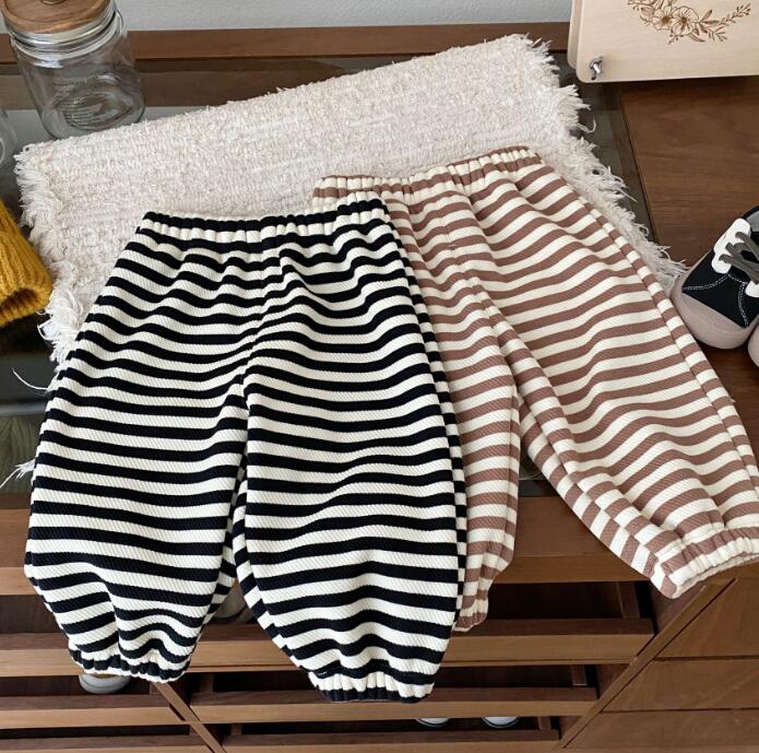 子供服★ズボン★ストライプ★裏起毛★韓国風子供服★キッズ★男女兼用★2色★73-120CM